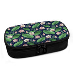 Flower And Leaf Lotus Pattern Print Insulin Cooler Travel Case
