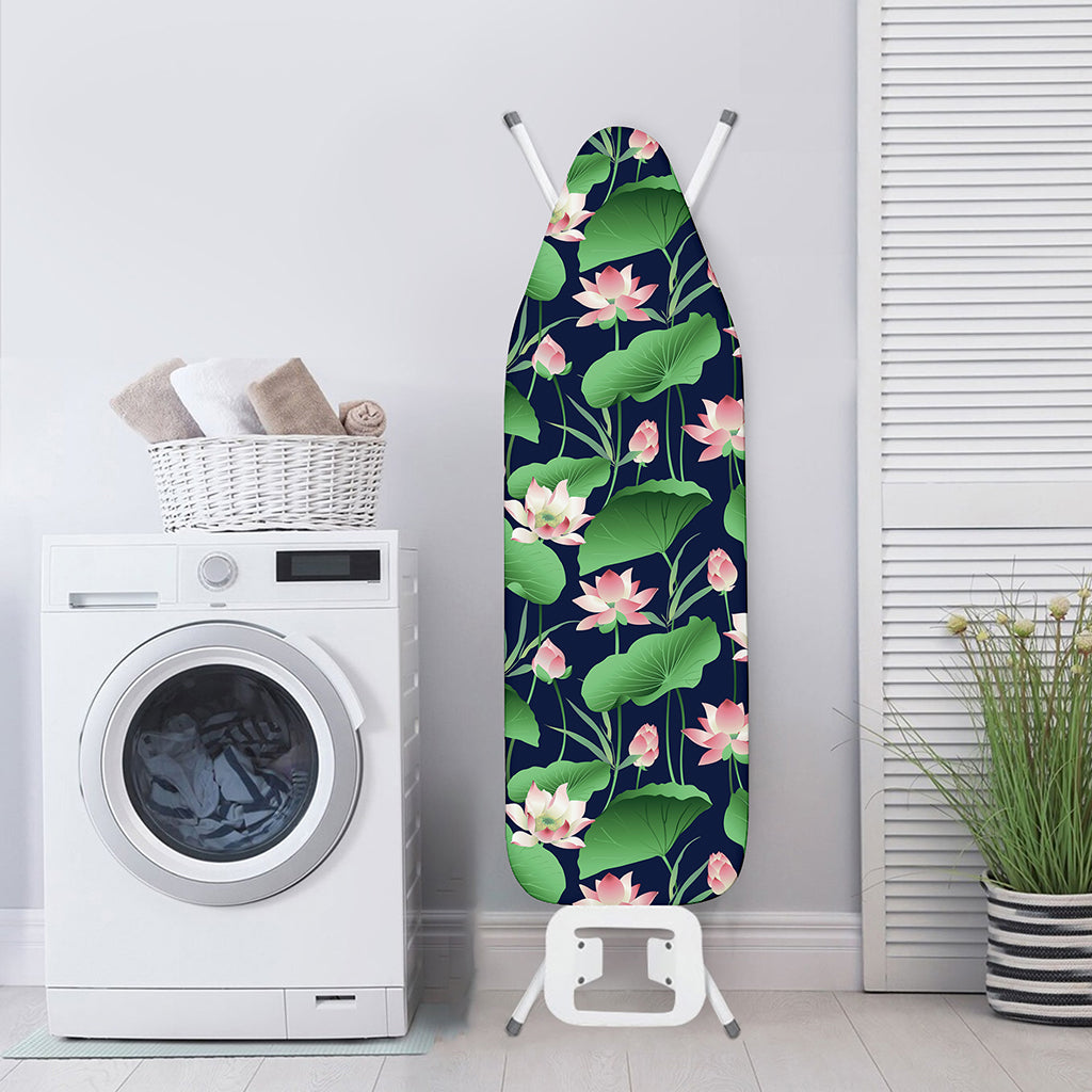 Flower And Leaf Lotus Pattern Print Ironing Board Cover