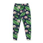 Flower And Leaf Lotus Pattern Print Jogger Pants