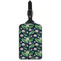 Flower And Leaf Lotus Pattern Print Luggage Tag