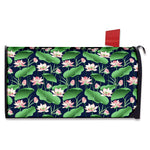 Flower And Leaf Lotus Pattern Print Mailbox Cover