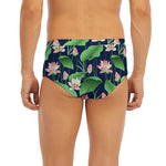 Flower And Leaf Lotus Pattern Print Men's Briefs