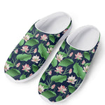 Flower And Leaf Lotus Pattern Print Mesh Casual Shoes