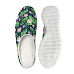 Flower And Leaf Lotus Pattern Print Mesh Casual Shoes
