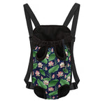 Flower And Leaf Lotus Pattern Print Pet Carrier Backpack