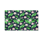 Flower And Leaf Lotus Pattern Print Polyester Flag