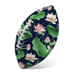 Flower And Leaf Lotus Pattern Print Rugby Ball