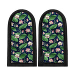 Flower And Leaf Lotus Pattern Print Skillet Handle Cover