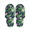Flower And Leaf Lotus Pattern Print Slippers