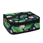 Flower And Leaf Lotus Pattern Print Small Lunch Bag