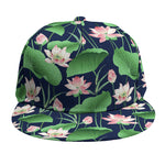 Flower And Leaf Lotus Pattern Print Snapback Cap