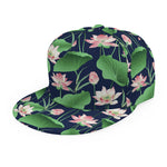 Flower And Leaf Lotus Pattern Print Snapback Cap