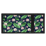 Flower And Leaf Lotus Pattern Print Trifold Wallet