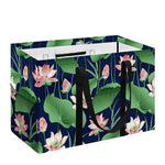 Flower And Leaf Lotus Pattern Print Utility Tote Bag