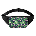 Flower And Leaf Lotus Pattern Print Waist Bag