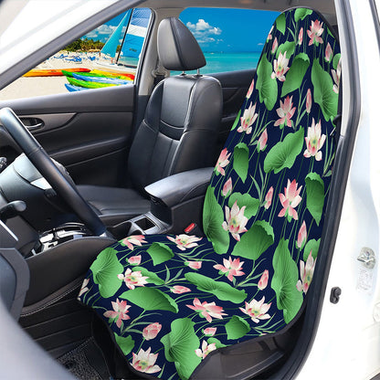 Flower And Leaf Lotus Pattern Print Waterproof Car Seat Cover