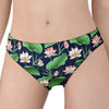 Flower And Leaf Lotus Pattern Print Women's Panties