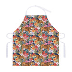 Flower And Tiger Pattern Print Adjustable Apron