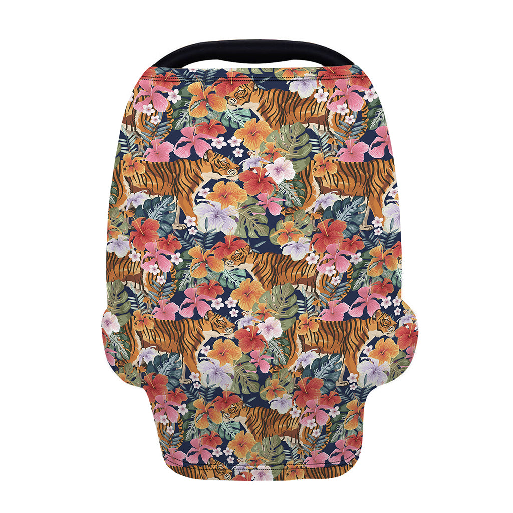 Flower And Tiger Pattern Print Baby Seat Cover