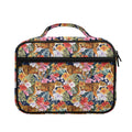 Flower And Tiger Pattern Print Briefcase Bible Bag
