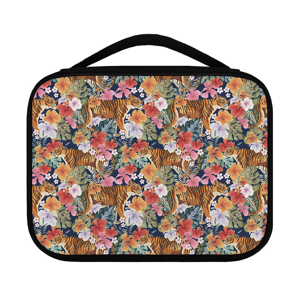 Flower And Tiger Pattern Print Classic Bible Case