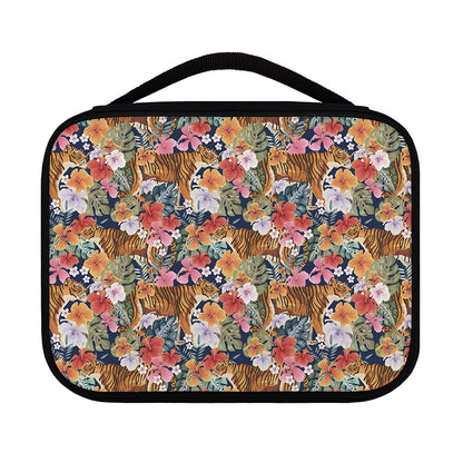Flower And Tiger Pattern Print Classic Bible Case