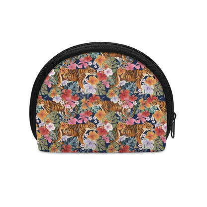 Flower And Tiger Pattern Print Coin Purse