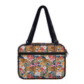 Flower And Tiger Pattern Print Double Strap Bible Bag
