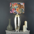 Flower And Tiger Pattern Print Drum Lamp Shade