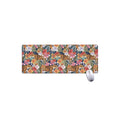 Flower And Tiger Pattern Print Extended Mouse Pad