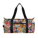 Flower And Tiger Pattern Print Gym Bag