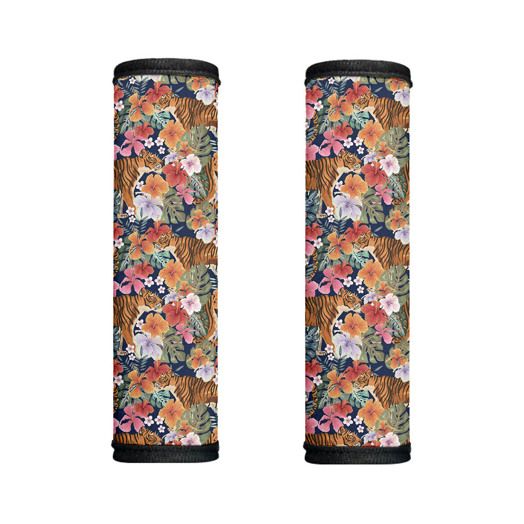 Flower And Tiger Pattern Print Handle Covers
