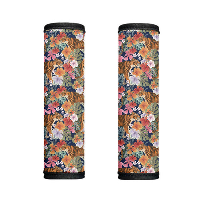 Flower And Tiger Pattern Print Handle Covers