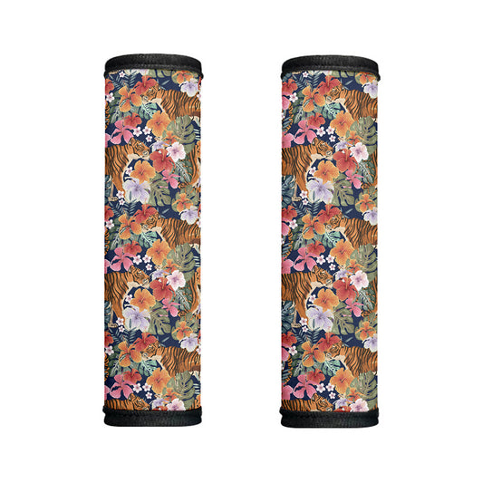 Flower And Tiger Pattern Print Handle Covers