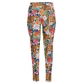 Flower And Tiger Pattern Print High-Waisted Pocket Leggings