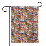 Flower And Tiger Pattern Print House Flag