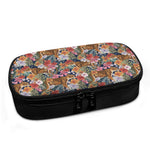 Flower And Tiger Pattern Print Insulin Cooler Travel Case