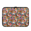 Flower And Tiger Pattern Print Laptop Sleeve