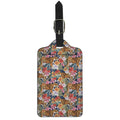 Flower And Tiger Pattern Print Luggage Tag