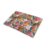 Flower And Tiger Pattern Print Pet Cooling Mat Cover