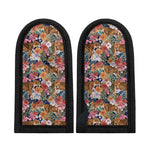 Flower And Tiger Pattern Print Skillet Handle Cover