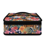Flower And Tiger Pattern Print Small Lunch Bag