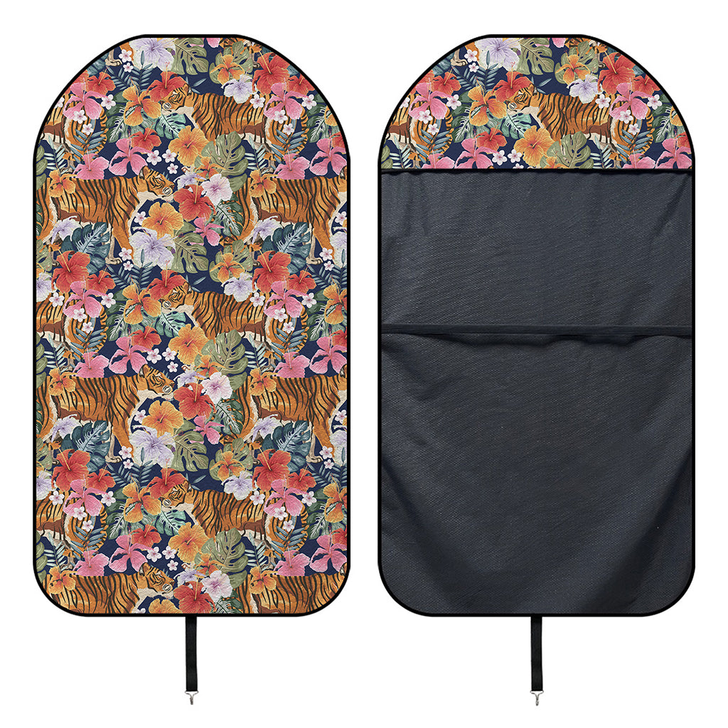 Flower And Tiger Pattern Print Waterproof Car Seat Cover