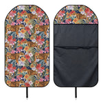 Flower And Tiger Pattern Print Waterproof Car Seat Cover