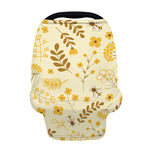 Flower Bee Pattern Print Baby Seat Cover