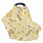 Flower Bee Pattern Print Baby Seat Cover