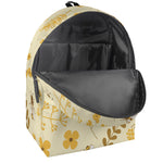 Flower Bee Pattern Print Backpack