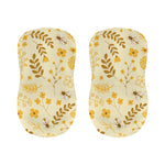 Flower Bee Pattern Print Bar Stool Covers