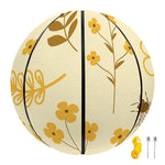 Flower Bee Pattern Print Basketball