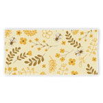 Flower Bee Pattern Print Beach Towel